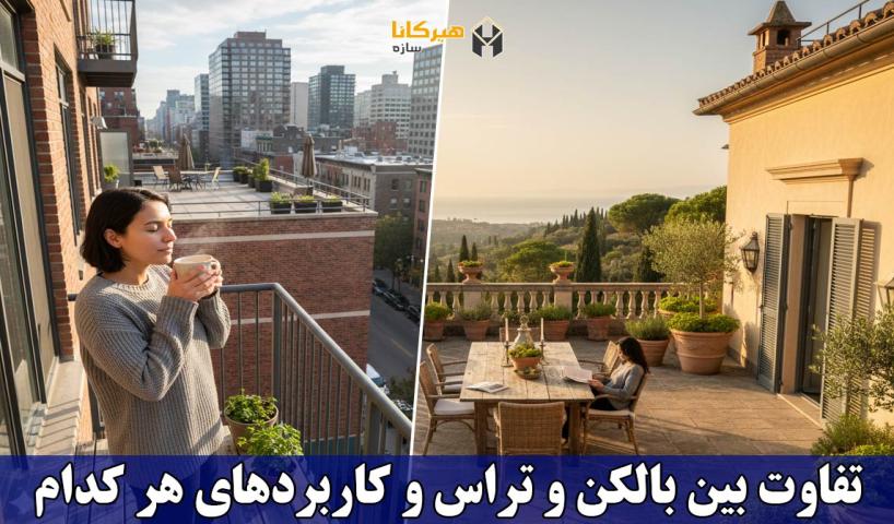 تفاوت بین بالکن و تراس و کاربردهای هر کدام