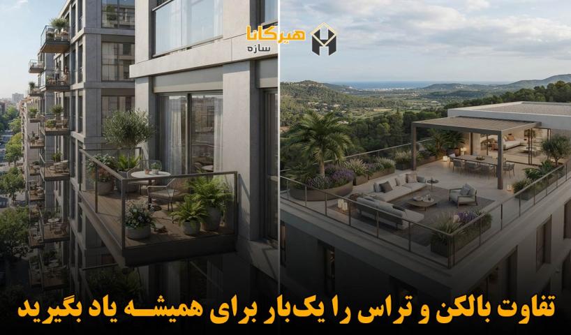 تفاوت بالکن و تراس را یک‌بار برای همیشه یاد بگیرید