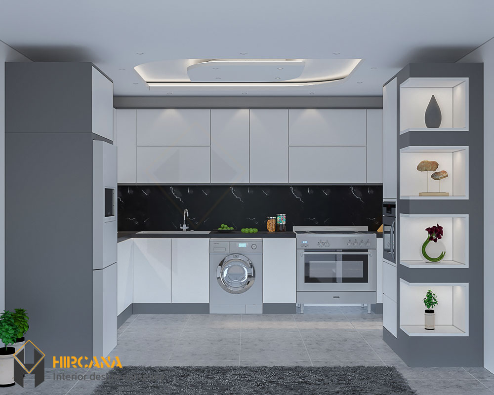 طراحی سه بعدی کابینت آشپزخانه