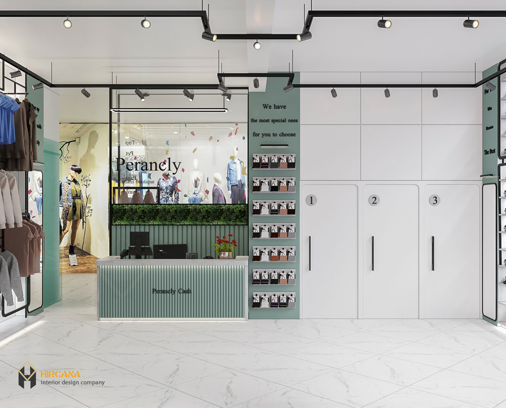 طراحی سه بعدی داخلی فروشگاه پوشاک گرگان