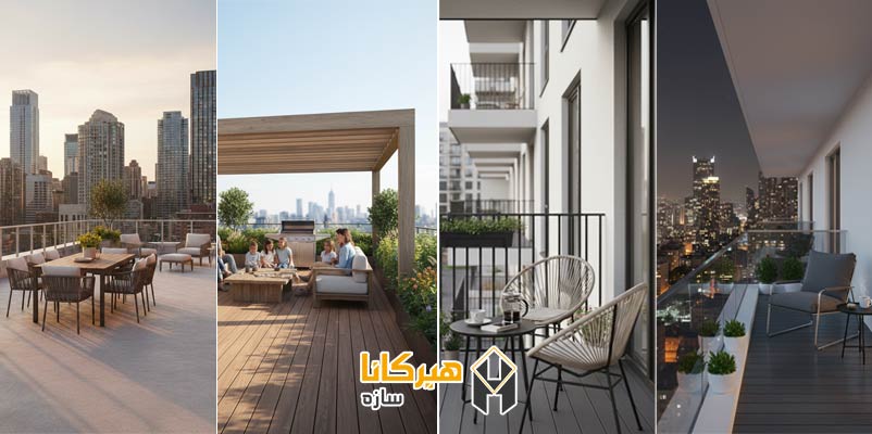 تفاوت قیمت ملک دارای بالکن و تراس