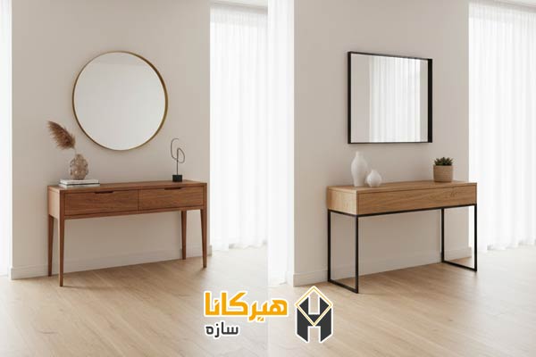 انتخاب مدل مناسب و طراحی مناسب میز کنسول چوبی