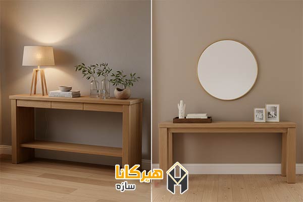 بهترین اکسسوری های میز کنسول چوبی برای سبک‌های مختلف دکور