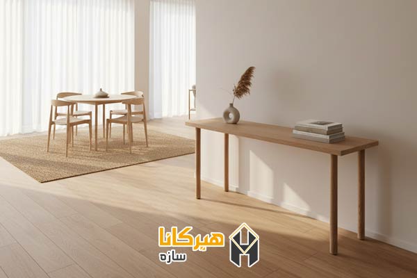تعیین ابعاد استاندارد میز کنسول چوبی