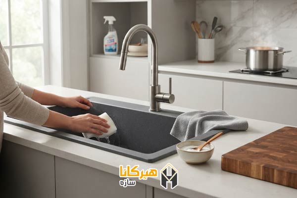 نحوه تمیز کردن و نگهداری سینک گرانیتی