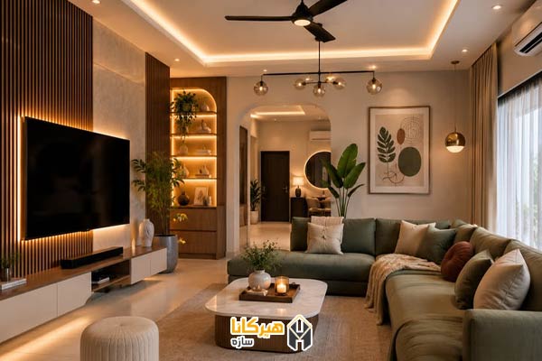 5. ترکیب چوب و نور مخفی