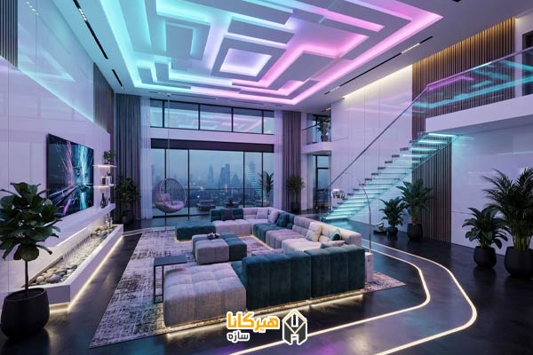 12. نورپردازی هوشمند با LED RGB