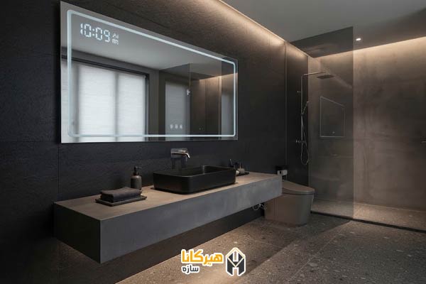 ۹. آینه هوشمند با نمایشگر دیجیتال