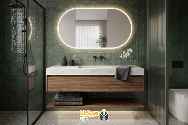 ۱۲. آینه بیضی مدرن برای سرویسهای خاص